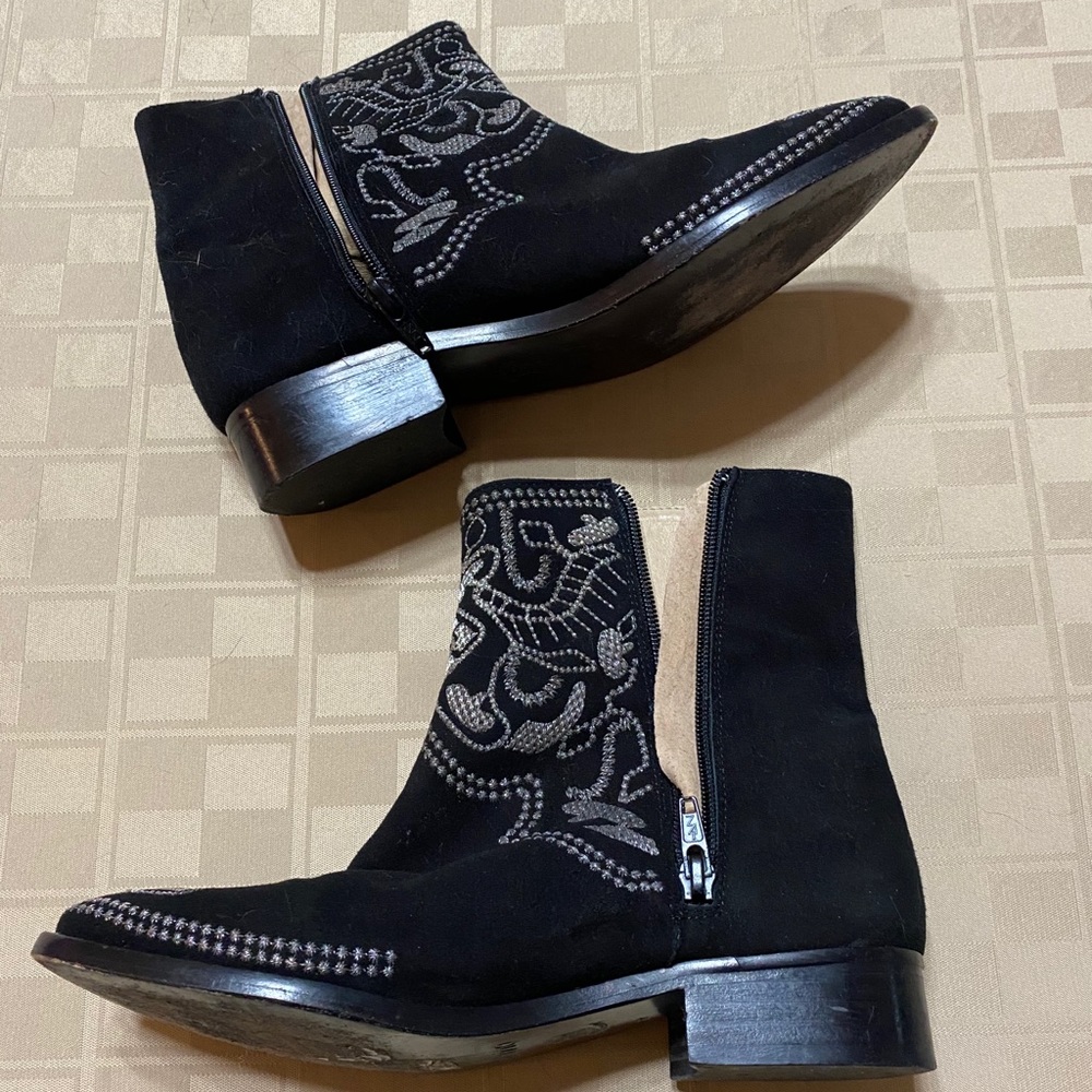 Plomo Leather Ankle Booties Spain Side Zip